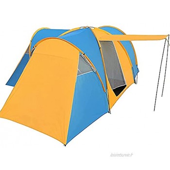 JTYX Tente de Camping familiale Tente Tunnel Portable surdimensionnée pour 6 à 9 Personnes avec 3 Chambres à Coucher et Tente dôme étanche avec Porche à auvent avec Sac de Transport