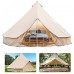 JTYX Tentes Bell extérieures Grande Tente de yourte de Glamping en Toile imperméable avec Tapis de Sol zippé et cheminée pour Camping Familial randonnée abri de fête 3 4 5 6m