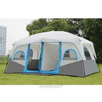 JUNMAIDZ Tente extérieure 6 8 10 12 Personnes Beach Camping Tente Anti Preuve Pluie UV imperméable 1Hous 1Hall Color : Blue