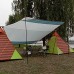 TAOBEGJ Tente Tente Familiale Auvent 4 Personnes Hauteur sous Plafond UV Plancher De Protection Imperméable Léger Petit Format Tente De Camping Tente pour Festival Trekking,Yellow