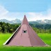 Tent Pyramide avec Un Trou de cheminée Une Tour fumée fenêtre Parc Survie Double Couche sur Le Terrain comprennent Une Demi intérieure