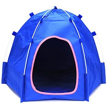 Tente d'animal de Compagnie Tente hexagonale Tissu Oxford imperméable et Solaire résistant à la Morsure et Durable détachable Facile à Nettoyer Facile à Installer Facile à Transporter