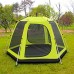 ZYM Tentes chapiteaux Tente 4 Hexagonal Camping Personne avec 6 Side Mesh Double Couche imperméable Famille Tente instantanée for l'extérieur Tentes instantanées Color : Green