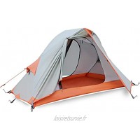 ZYM Tentes chapiteaux Ultraléger Unique Tente avec Filet Coupe-Vent de Windows Rainrproof Tente for randonnée en Plein air à vélo Tentes instantanées Color : Orange