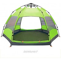 DFLKP Pop Up Tente Famille Camping Tente 5-8 Personnes Tente Portable Automatique Tente Étanche Coupe-Vent pour Camping Randonnée Alpinisme,Vert,86.6×86.6×51