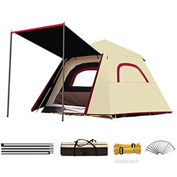 JTYX Tentes Pop Up pour Camping 3-4 Personnes Double Couche Tente Instantanée Automatique Imperméable Portable Cabana Tente De Plage pour Randonnée en Plein Air