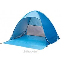 Pop Up Tente plage pliable instantanée Sun Tente pour UV Protection contre le soleil famille Camping pêche de pique-nique Banc Bleu XL Tente de plage