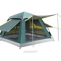 Tente de camping 5-6 personnes imperméable coupe-vent tente familiale avec toit anti-pluie système hydraulique automatique portable avec sac de transport