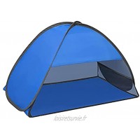 Tente de plage pour 1 ou 2 personnes Abri solaire portable avec support pour téléphone Pour enfants famille camping pique-nique pêche Bleu