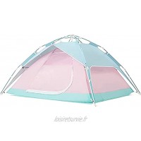 Tente Tente De Camping Pop Up Automatique 4 Personne avec 2 Fenêtres À 2 Portes Et Fenêtres Imperméables Tente Instantanée pour La Randonnée en Famille