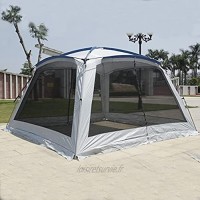 5-8 Personne Ulterlarge 365 * 365 * 210CM Haute Qualité Grand Gazebo Abri Soleil Camping Tente Plage Tente-Bleu,Chine