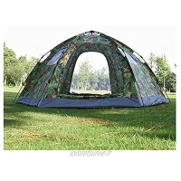 AIYISITELU 5-8 Personne en Plein air Camping Tente Automatique 2 Porte 4 fenêtre écran Solaire imperméable UV Protection Grande Espace Tente Yurt Mongolienne XUANMAIQUQI Color : Camouflage