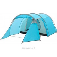 Camping Tentfor 3-4 Personne Ultralight Étanche Double Couche Tunnel Tente en Plein Air Randonnée Randonnée Escalade Grand Espace Plage Tentes 2 Couleur Blue
