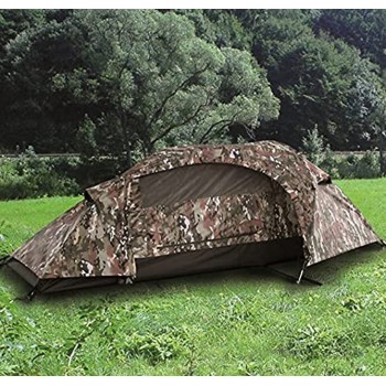 Tente 1 personne Camouflage Multitarn Camping 3 saisons avec double toit 1000 mm tente tunnel 1 personne Miltec