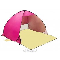 Tente pop-up Tentes de plage ouverte pour 1 à 2 personnes abri de soleil automatique 90 % de protection UV pour le camping la pêche tente de tunnel