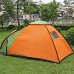 Tentes de Camping Tente Tunnel pour 1 à 2 Personnes |Tentes Couple Double Pluie |Voyage pour l'alpinisme Orange + Vert