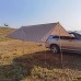 Lary Auvent de voiture Tente de camping Auvent de voiture Toit de voiture Anti-UV Protection solaire Barres de toit imperméables Abri de soleil pour les voyages en voiture