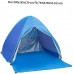 Pop Up Tente De Plage Rapide Ouvert Instantanée Portable Canopy Étanche Sun Abris Avec Rideau Pour Camping Pêche Bleu Xl
