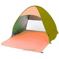QWJUN Pop Up Beach Tent pour 1-3 Person UPF 50+ pour la Protection UV abris de Soleil imperméables pour Camping Familial pêche Pique-Nique