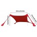 Zceplem Beach Sunshade Tent Portable Beach Tent Canopy for 2-3 People Shading Awning with Good Sun Protection for Outdoor Camping Trip Family Picnic 210X150X170cm