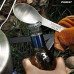 PSKOOK Spork Cuillère de Plein air Fourchette Couteau ouvre-boîte Camping en Acier Inoxydable Couverts Fonctionnels Repas Multi-Outils