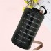 FBGood Bouteille d'eau de 1 Gallon Hydratation avec Rappel du Marqueur de Temps de Motivation Bouteille d'eau Potable pour les Entraînements Sportifs de Camping et les Activités de Plein Air noir
