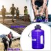 SLUXKE Bouteille d'eau de sport 2,2 l 3,78 l Grande bouteille de sport Sans BPA Bouteille d'eau de 2,2 l Anti-fuite Pour le fitness Sport Gym