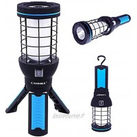 CAMMILE Lanterne de camping LED Lampe de poche pour pannes de courant Lanterne rechargeable Étanche IP20 Convient pour les urgences de camping les kits de survie la randonnée la pêche