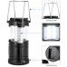 JZK Lot de 2 lanternes de camping portables pliables à 30 LED alimentées par piles pour camping pêche randonnée jardin loft maison piles non fournies