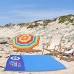 Biggys Tapis de pique-nique de couverture de plage 84 x 64 pouces grand tapis de jeu de couverture de plage tapis d'extérieur résistant au sable avec 8 sacs de haricots 1 carte de economical