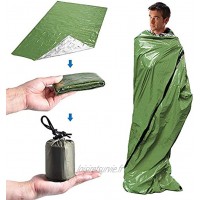 Lixada Sac de couchage d'urgence portable léger avec cordon pour camping randonnée voyage survie