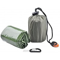 Snow Island Sac de couchage d'urgence sac de couchage de survie sac de couchage de survie en film d'aluminium PE imperméable sac de bivouac thermique couverture d'urgence pour camping et randonnée