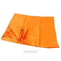 #N A Bâche de Camping étanche Portable pour Pique-nique Empreinte de Tente Pare-soleil Tapis de Sol Orange