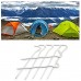 Lot de 10 piquets de tente en alliage d'aluminium 18 cm Piquets de tente en aluminium pour sols durs Piquets longs et robustes pour le camping et l'extérieur