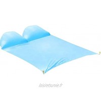 liqun Matelas gonflable imperméable avec oreiller pour pique-nique camping chaise de plage matelas gonflable noir